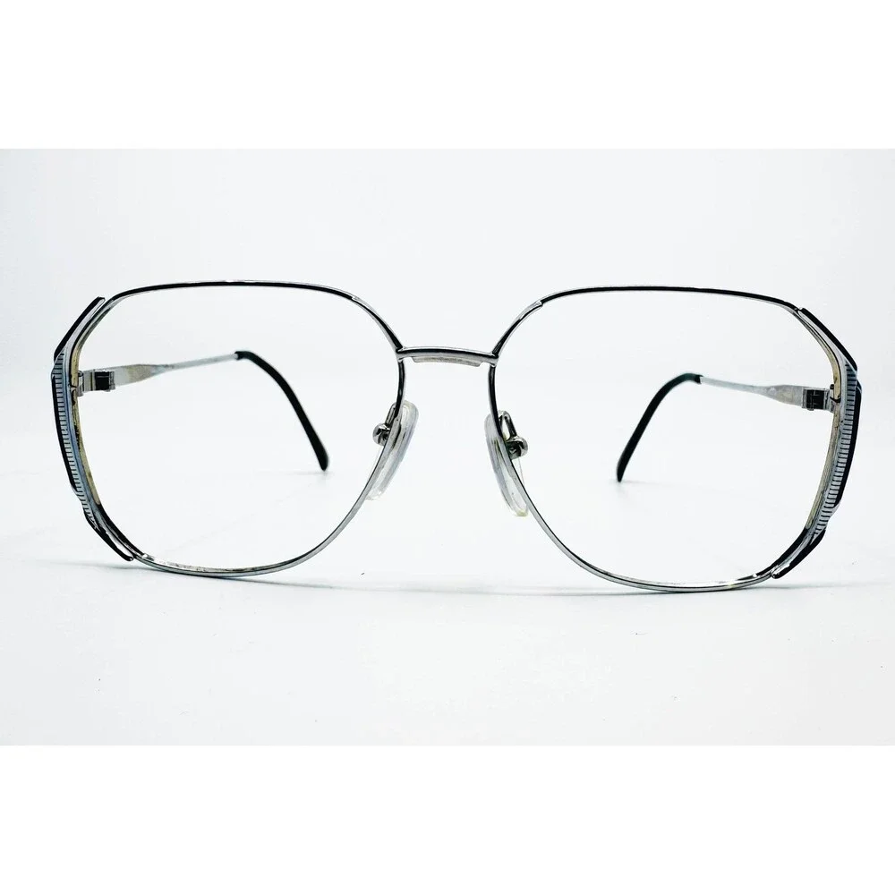 Marine Eyeglasses Womens Silver Black Winter Spectacular Metal Frames 39547